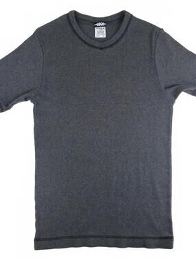 BKE Short Sleeve Gray Ribbed Crew Neck Shirt Men's Small